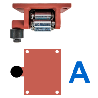 Image For Guiding Side Caster - Add-on package for Boerkey Machine Roller. Size #1. In Position A.