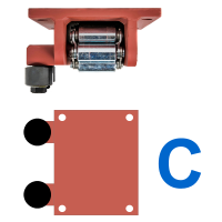 Image For Guiding Side Casters - Add-on package for Boerkey Machine Roller. Size #1. In Position C.