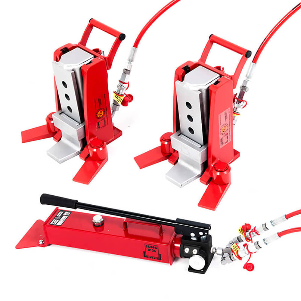【フォロー割適用】90s nu/ke（JULIUS）industrial jac Toolwell JUNG | Pump Operated Toe Jack | 20 Tons Set2